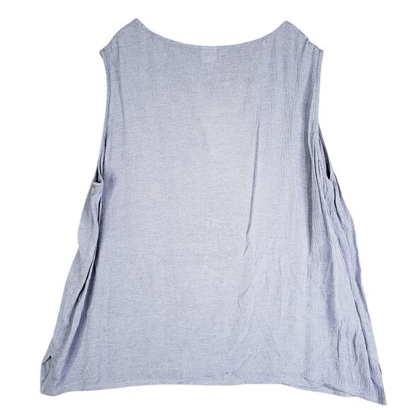 Eileen Fisher Tank Top Pullover Women’s Plus Size 3X Light Blue Rayon - Picture 3 of 6